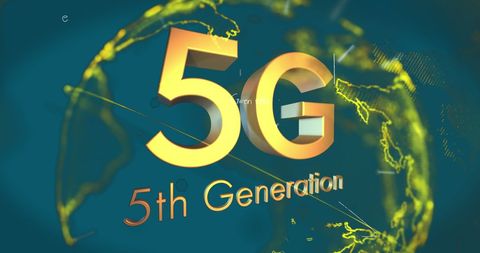 modern representation of 5g telecommunication technology and its role in global connectivity. mathematical equations and digital elements emphasize the scientific and technical aspect of 5g development. useful for illustrating topics related to telecommunications, future technology trends, scientific research, and digital communication advancements.