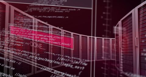 Data Processing with Servers and Digital Interface - Download Free Stock Images Pikwizard.com
