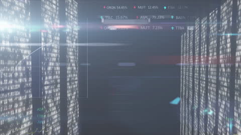 Digital Data Processing with Financial Trends Background