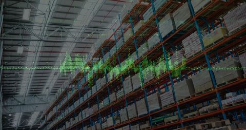 warehouse data processing and global shipping visualization - Download Free Stock Images Pikwizard.com