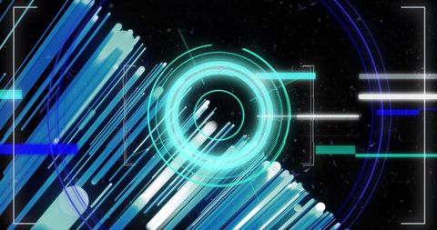 Futuristic Digital Network Scanner Interface