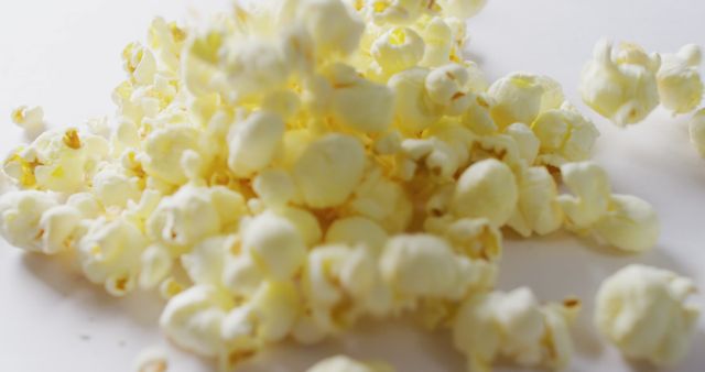 Close-Up of Popcorn on White Background Concept of Snack Food - Download Free Stock Images Pikwizard.com