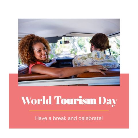 Celebrating world tourism day with a joyful vacation trip
