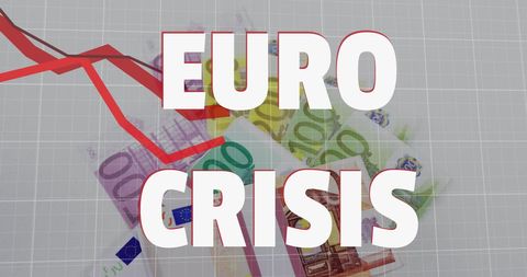 Eurozone Economic Downturn with Falling Red Graph - Download Free Stock Images Pikwizard.com