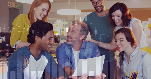 Diverse Team Celebrating Creative Idea with Collaborative Spirit