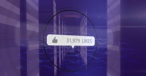 Social Media Like Icon with Digital Waves Backdrop - Download Free Stock Images Pikwizard.com