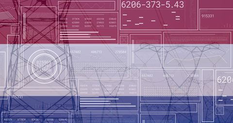 Financial Data Processing over Netherlands Flag - Download Free Stock Images Pikwizard.com