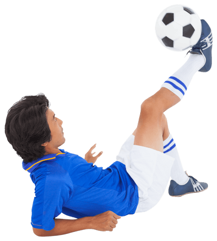 soccer player demonstrates impressive skills mid-air transparent background - Download Free Stock Videos Pikwizard.com