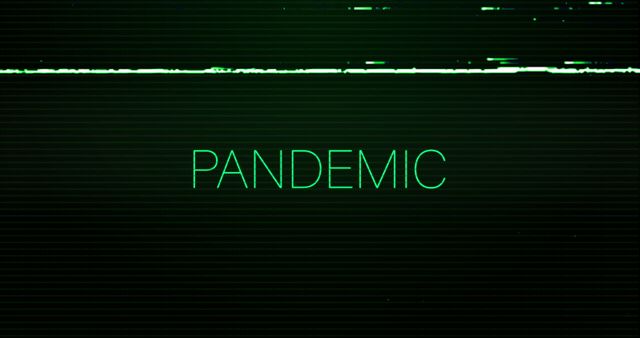 Pandemic Text Display with Digital Interference on Black Background - Download Free Stock Images Pikwizard.com