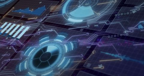 Futuristic Data Processing Interface with Global Analytics - Download Free Stock Images Pikwizard.com