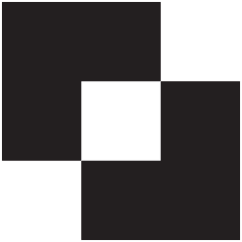 Black geometric shapes with transparent background