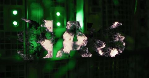 Uax Symbol Against Futuristic Server Room Scene