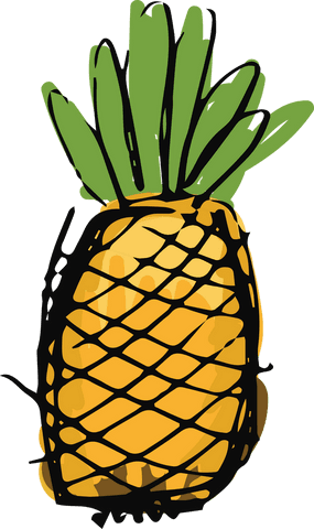 colorful transparent pineapple illustration close-up - Download Free Stock Videos Pikwizard.com