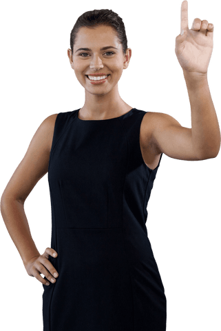 Smiling Businesswoman Touching Transparent Virtual Interface - Download Free Stock Videos Pikwizard.com