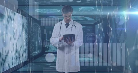Digital Healthcare Analytics with Doctor Using Tablet - Download Free Stock Images Pikwizard.com