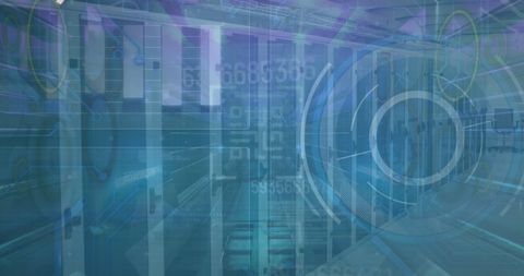 Abstract Digital Network Data Processing in Modern Server Room - Download Free Stock Images Pikwizard.com