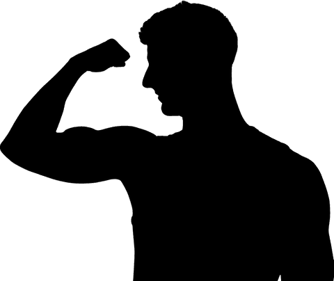 Silhouette of man running transparent background png