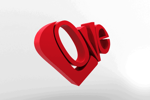 3D Transparent Heart with Love Text for Valentine's Day - Download Free Stock Videos Pikwizard.com