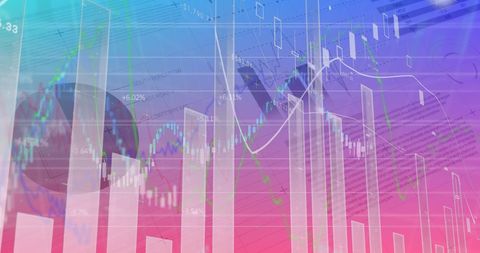 abstract financial chart on gradient background - Download Free Stock Images Pikwizard.com