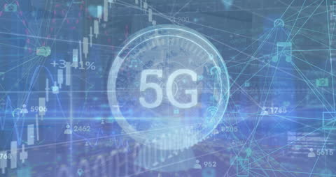 Digital Network and 5G Technology Overlaying Financial Data