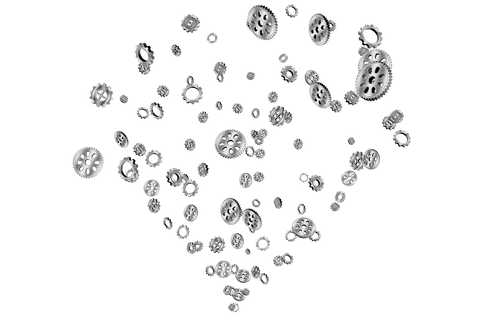 Floating Silver Cogs on Transparent Background Illustration - Download Free Stock Videos Pikwizard.com