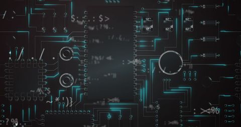 Futuristic Circuit Board with Dynamic Elements - Download Free Stock Images Pikwizard.com