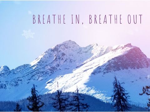 Tranquil Snowy Mountain Scene with Calming Mantra - Download Free Stock Templates Pikwizard.com