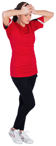 Disappointed Sports Fan Wearing Red Shirt Transparent PNG