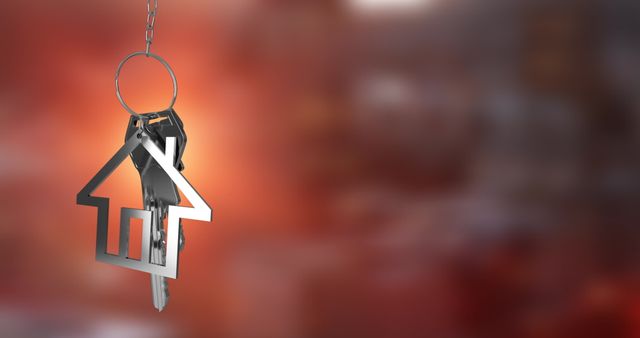 Silver House Keys Hanging with Blurred Background Featuring Copy Space - Download Free Stock Images Pikwizard.com