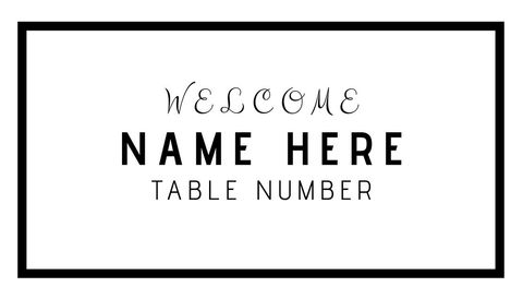 Sophisticated Minimalist Table Name Card Template - Download Free Stock Templates Pikwizard.com