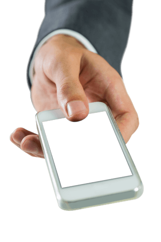 Hand Holding Smartphone with Transparent Background for Business Concept - Download Free Stock Videos Pikwizard.com