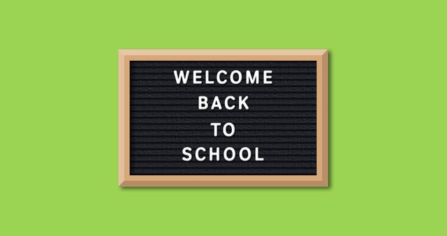 Welcome Back to School Blackboard on Green Background - Download Free Stock Images Pikwizard.com