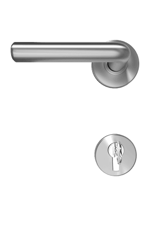 low angle transparent chrome door handle and lock with key - Download Free Stock Videos Pikwizard.com
