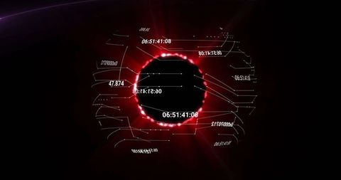 Futuristic Digital Interface Concept Around Black Hole Symbol - Download Free Stock Images Pikwizard.com