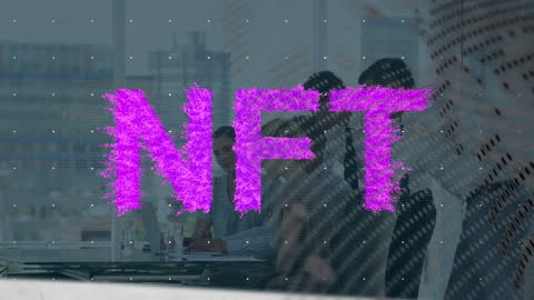 Vibrant NFT Text with Creative Digital Effects
