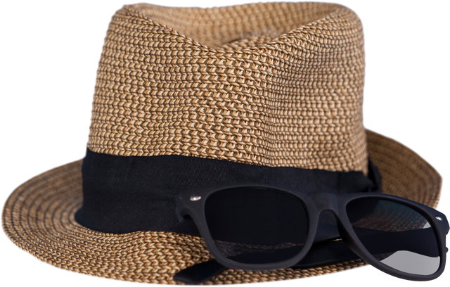 Close-up Transparent Background Hat and Sunglasses Accent Summer - Download Free Stock Videos Pikwizard.com