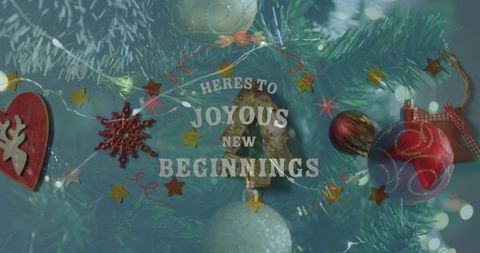 Festive Christmas Decorations with Joyful Message