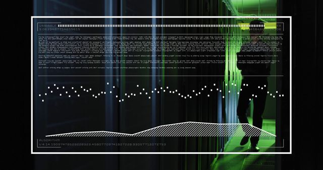 Composite of computer servers and data processing over asian male it technician. Global computing and data processing concept digitally generated image.