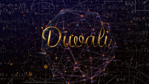 Diwali Celebration with Abstract Connection Network Background