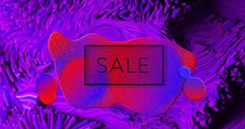 Vibrant sale banner with abstract purple and red background