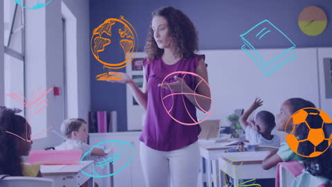 Diverse Classroom with Innovative Learning Elements