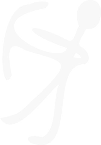 Abstract archer silhouette on transparent background