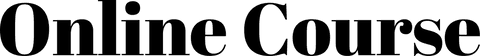 Transparent stylish 'online course' text illustration