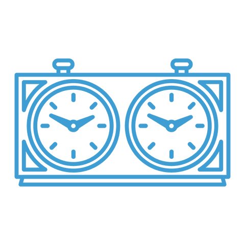 blue chess clocks icon on transparent background - Download Free Stock Videos Pikwizard.com