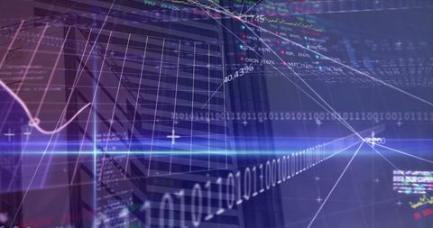 Global Financial Data with Binary and Coding Elements - Download Free Stock Images Pikwizard.com