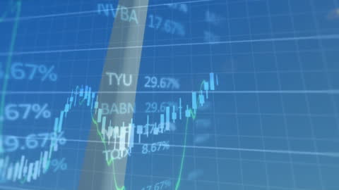 Financial Data Overlay on Wind Turbine Animation