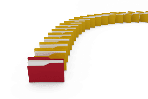Transparent Row of Multicolored Folders on Transparent Background - Download Free Stock Videos Pikwizard.com