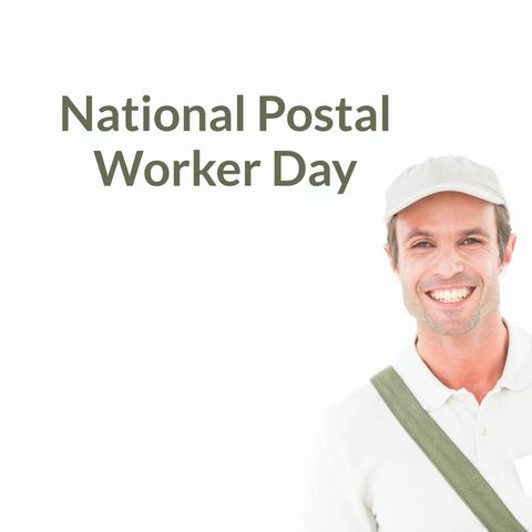happy postal worker celebrating national postal worker day - Download Free Stock Templates Pikwizard.com