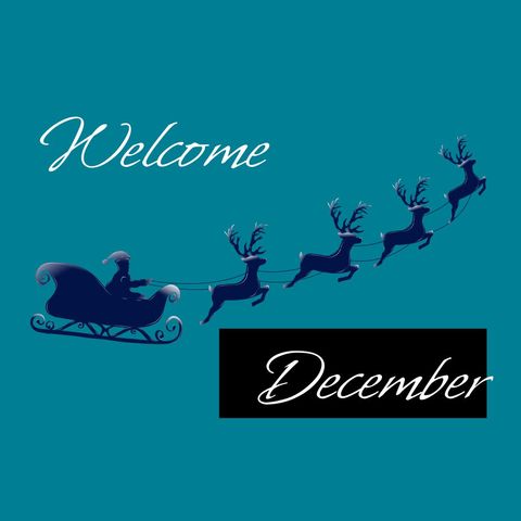 christmas sleigh with reindeer and festive welcome text - Download Free Stock Templates Pikwizard.com
