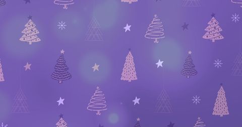 Festive Purple Christmas Tree and Star Pattern - Download Free Stock Images Pikwizard.com